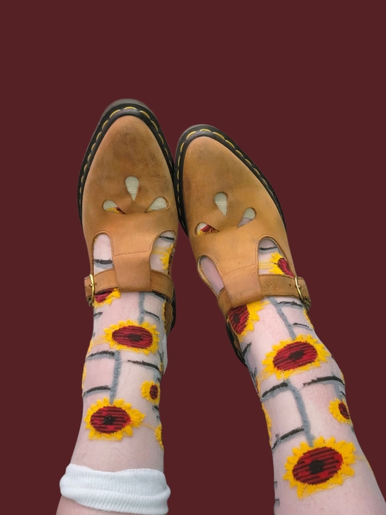 Dr. Martens Shoes - Brown Leather Mary Jane Cutout Shoes